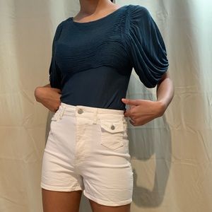 Belle sleeve teal dress top